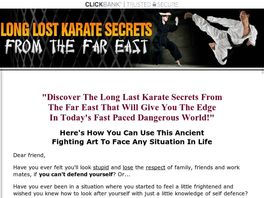 Go to: Long Lost Karate Secrets - 50% Commision