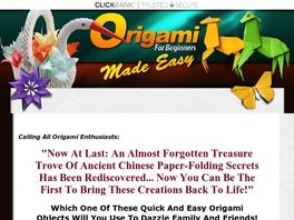 Go to: Origami For Beginners - 50% Commision