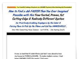 Go to: The Ultimate Find-a-job-fast System & Toolkit