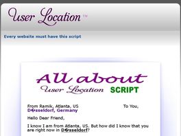 Go to: Must For Every Website!!! UserLocation Script.