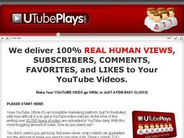 Go to: Utubeplays Real Human Views Marketing Service