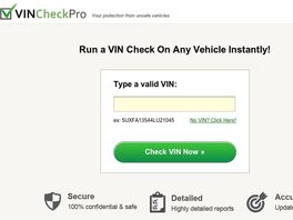 Go to: Vin Check Pro - A Product Created For Affiliates By Affiliates.