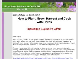 Go to: From Seeds To Crock Pot: Herbal 101.
