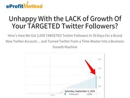 Go to: Twitter Growth Master: Get 1,000 Targeted Twitter Followers In 30 Days