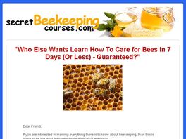 Go to: Beekeeping Made Easy- All you need to know to Keep Bees!