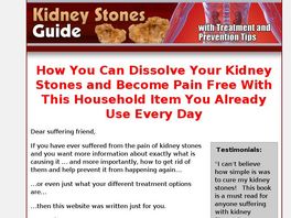 Go to: Guide To Curing And Preventing Kidney Stones.