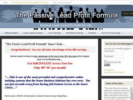Go to: The Passive Lead Profit Formula