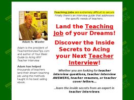 Go to: Teacher Interview Tips