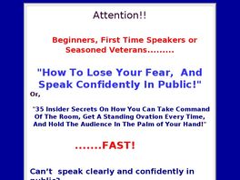 Go to: How To Make Speaking In Public, Easy!