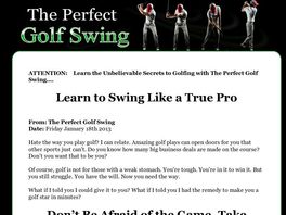 Go to: Perfect Golf Test Swing