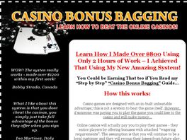 Go to: The Casino Bonus Bagging Guide.