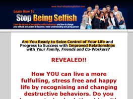 Go to: Learn How To Stop Being Selfish.