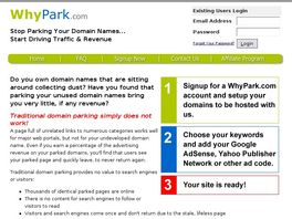 Go to: WhyPark - Stop Parking Your Domains.