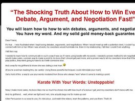 Go to: Killerpersuasion.com: Win Debates, Arguments, And Negotiations Easily