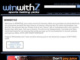 Go to: Winwithz - Sports Betting Picks.