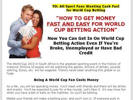 Go to: 77 Ways To Get Money Fast For World Cup Betting