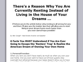 Go to: The Truth About Renting - Turn Renters Into Home Owners.