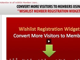 Go to: Wishlist Registration Widget - Wishlist Member Plugin