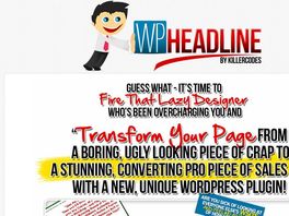 Go to: Wp Headline Wordpress Plugin Up To $38 Per Sale