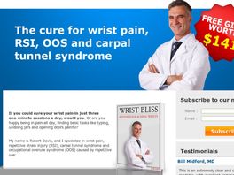 Go to: Wrist Bliss - Tested Relief For Carpal Tunnel Syndrome And Wrist Pain.
