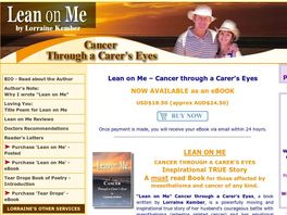 Go to: Lean On Me-Cancer Through A Carers Eyes.