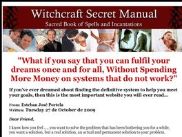 Go to: Witchcraft Secret Manual. 75% - Great Sales!