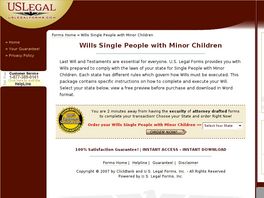 Go to: Wills Single People With Minor Children.