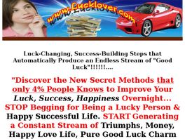 Go to: Secret Good Luck Improvement Guide To Increase Your Luck
