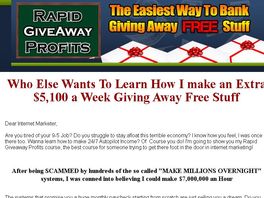 Go to: Rapid Giveaway Profits! A Step By Step Blueprint To Success