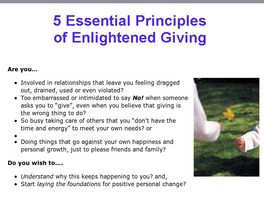 Go to: 5 Essential Principles Of Enlightened Giving.