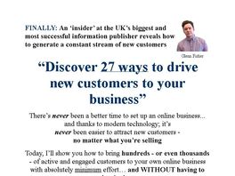 Go to: 27 Ways To Get New Customers By Glenn Fisher