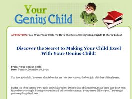 Go to: Make your child a super genius! -Super converting niche!
